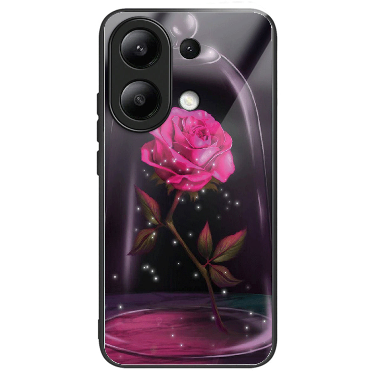 For Xiaomi Redmi Note 13 4G Case Pattern Printing Anti-Drop Tempered Glass TPU Phone Cover For Xiaomi Redmi Note 13 4G Case Pattern Printing Anti-Drop Tempered Glass TPU Phone Cover